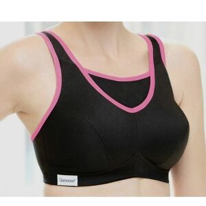 Glamorise 1066 No-Bounce Cami Sports Bra Medium Impact 42G Black Wirefree WL201